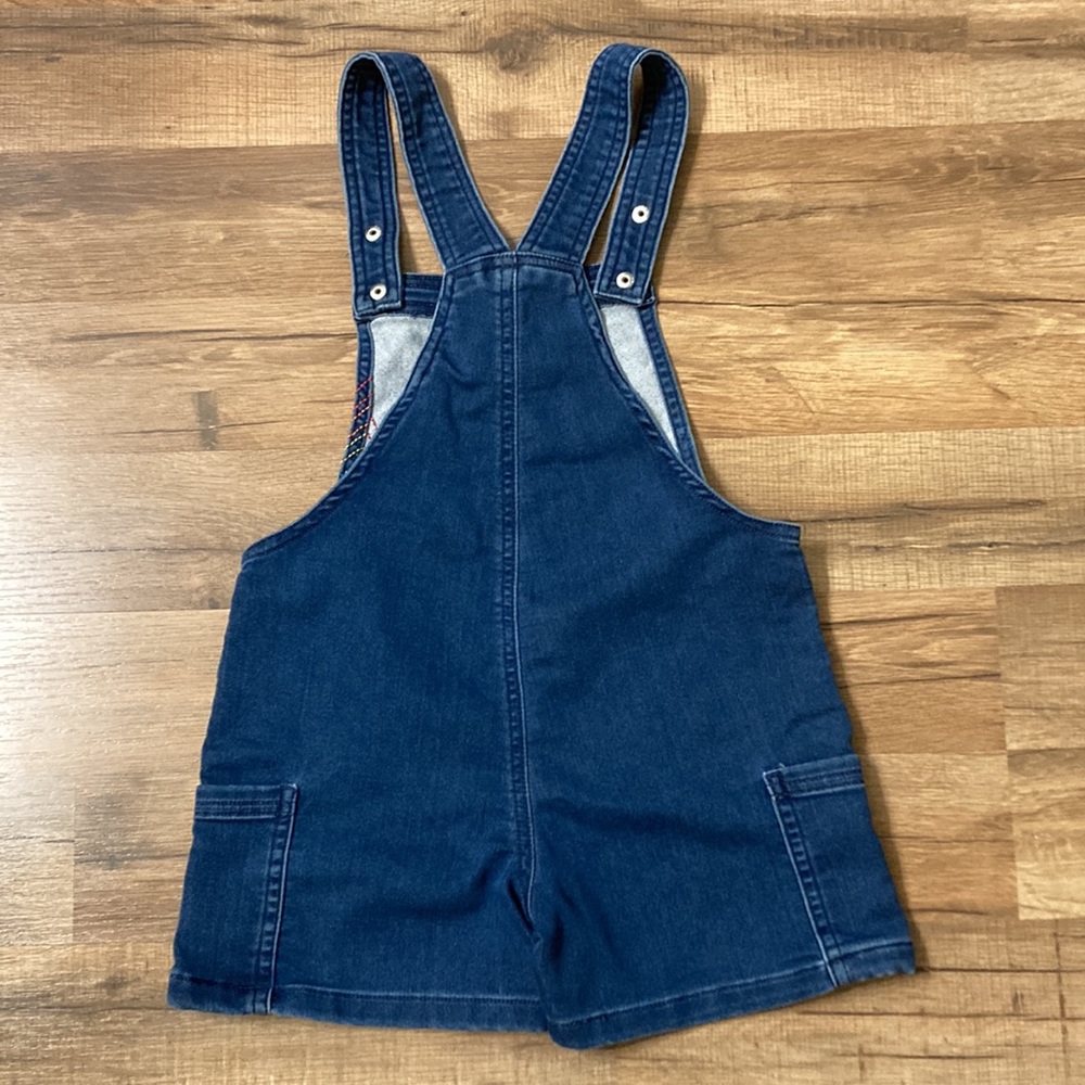 365Kids | Girls Denim Overall Shorts - Picture 3 of 7